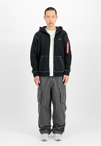 ALPHA INDUSTRIES Fleecejacke in Schwarz
