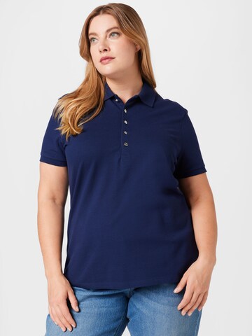 Lauren Ralph Lauren Plus Shirt in Blauw: voorkant