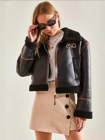 Veste mi-saison Bianco Lucci en noir