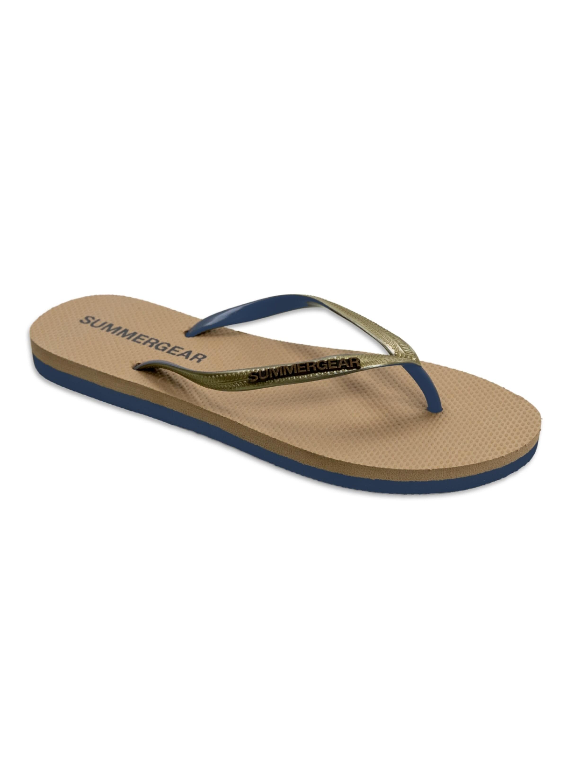 SummerGear Teenslipper 'Slim Fit' in Beige: voorkant