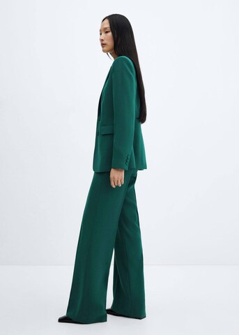 MANGO Flared Pleated Pants 'Iguana' in Green