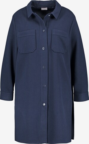 SAMOON Between-Season Jacket in Blue: front