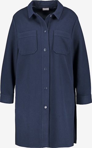 SAMOON Between-Season Jacket in Blue: front