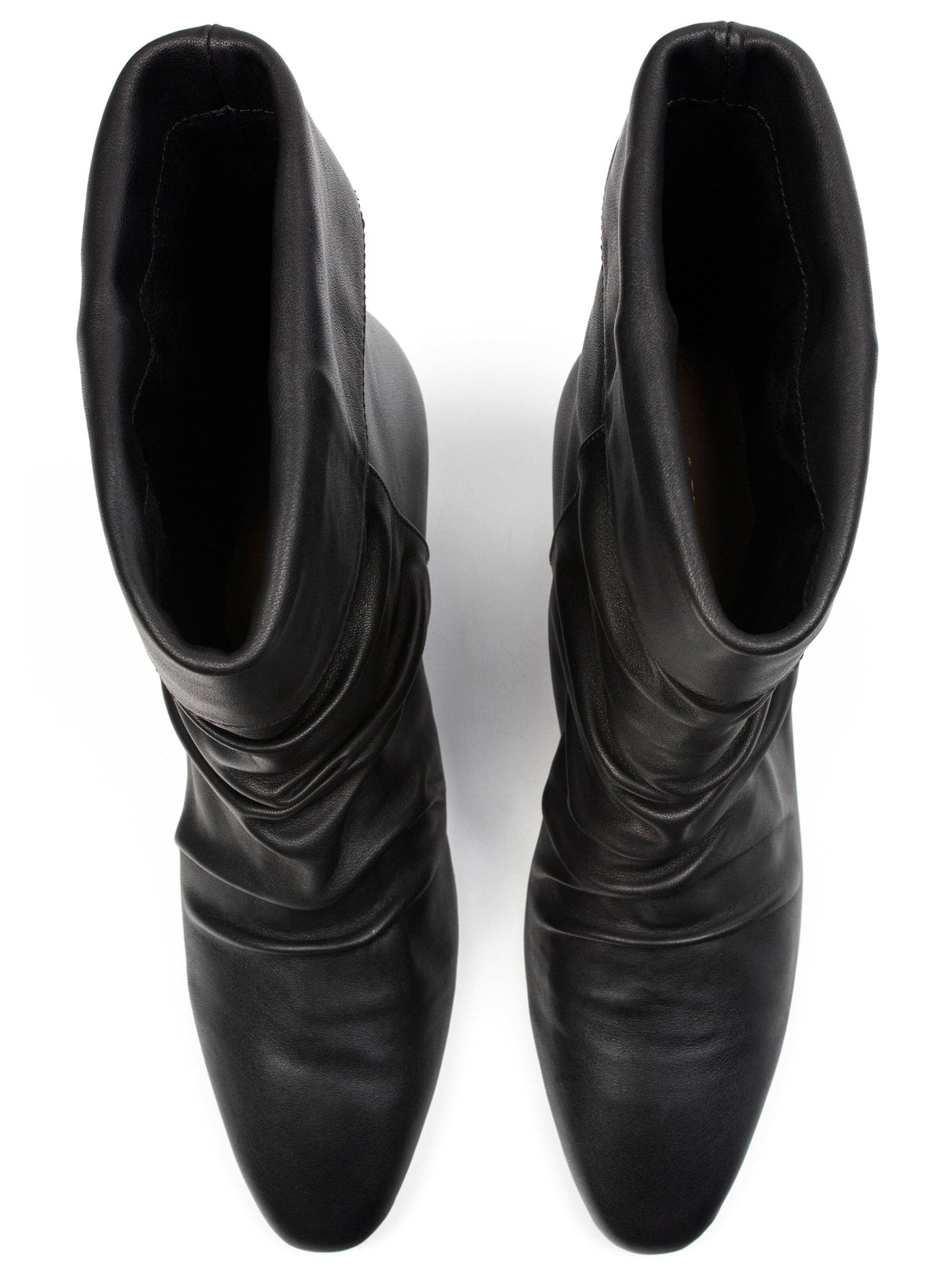 L37 HANDMADE SHOESGležnjače 'DARK SIDE BLOOM' - crna boja