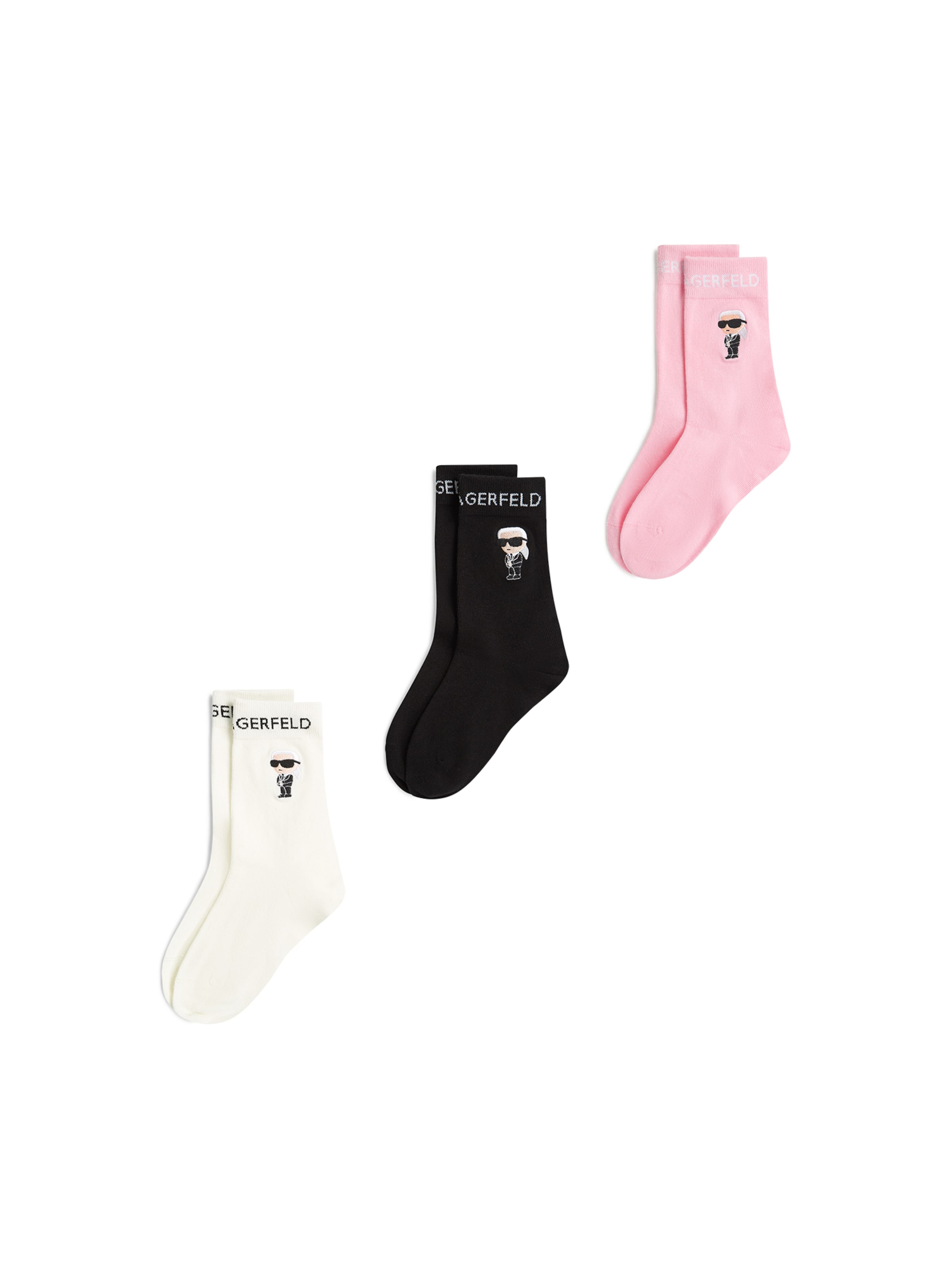 Karl Lagerfeld Skarpety ' Ikon-Socken – 3er-Pack ' w kolorze różowy: przód