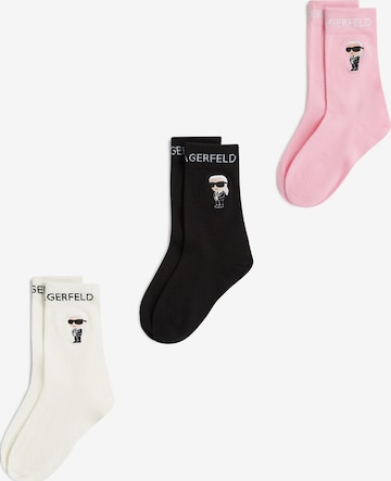 Karl Lagerfeld Sukat ' Ikon-Socken – 3er-Pack ' värissä vaaleanpunainen: etupuoli