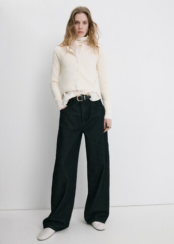 MANGO Knit Cardigan 'Pariso' in Beige