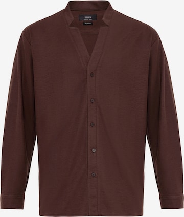 Antioch Regular fit Button Up Shirt in Brown: front