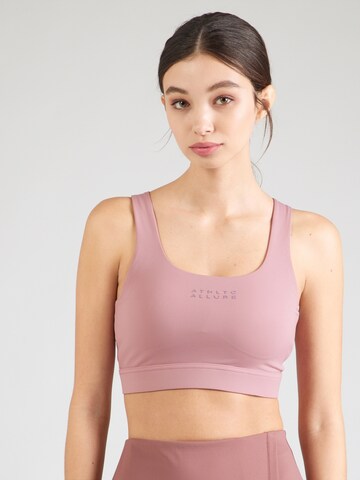 4F Bustier Biustonosz sportowy w kolorze różowy: przód