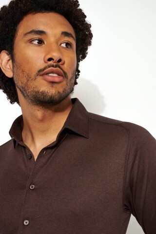 DESOTO Slim fit Button Up Shirt in Brown