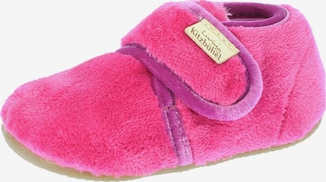 Living Kitzbühel Slippers 'Samt' in Pink: front