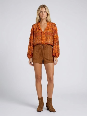 Camicia da donna 'Blouse Glossy' di Miss June in arancione