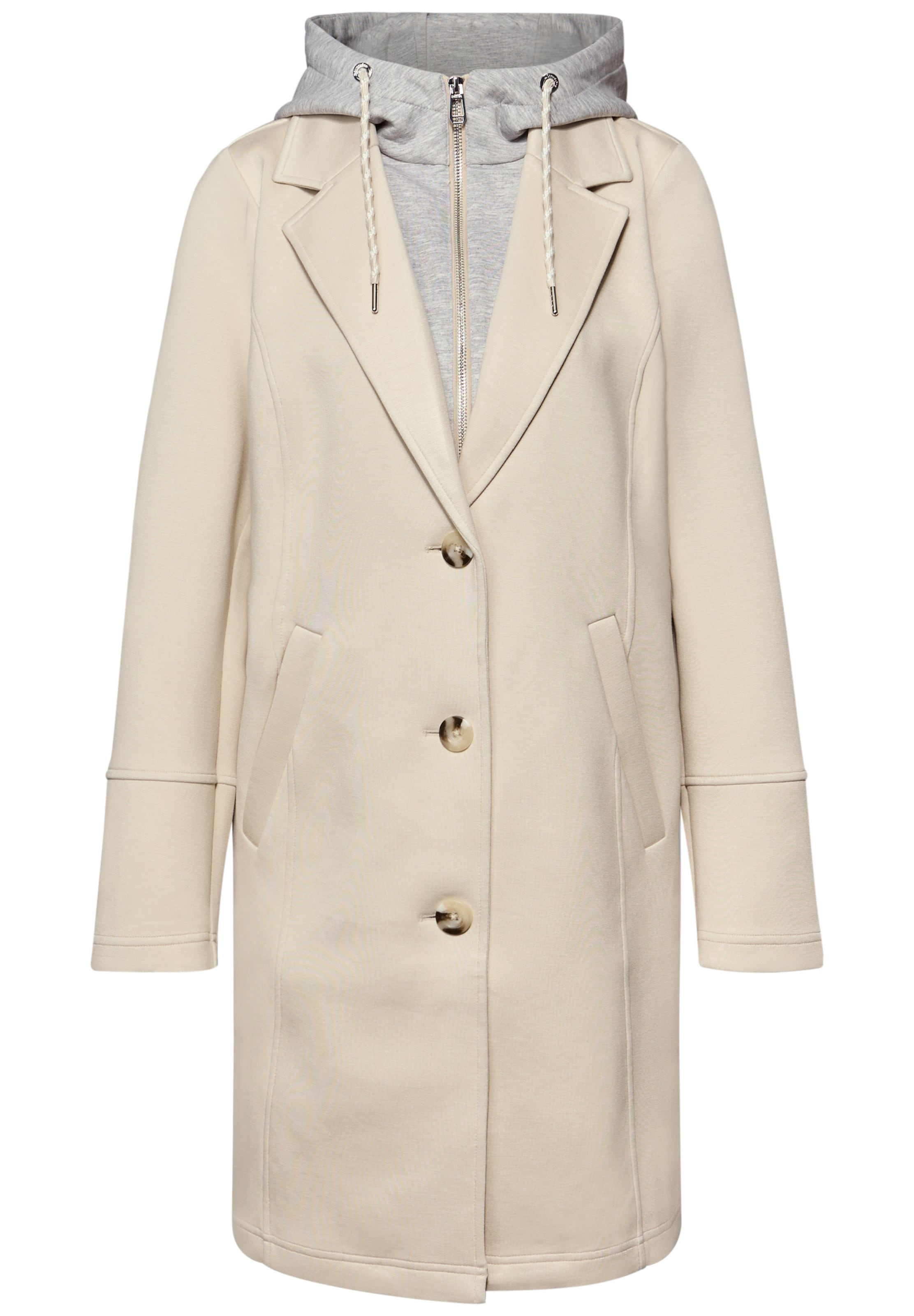 STREET ONE Between-Seasons Coat in Beige: front