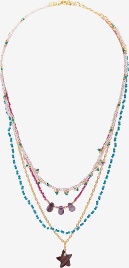 Pull&Bear Necklace in Blue / Gold / Pink / White, Item view