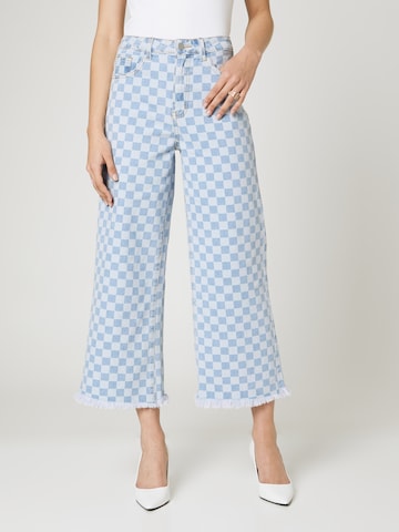 florence by mills exclusive for ABOUT YOU Wide Leg Hose 'Justin Terry' in Blau: predná strana