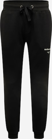 BJÖRN BORG Tapered Sports trousers in Black: front