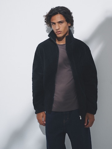 The Set Fleece jas in Zwart: voorkant