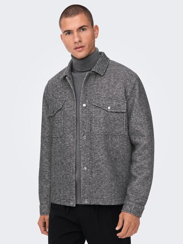 Only & Sons Between-Season Jacket in Grey