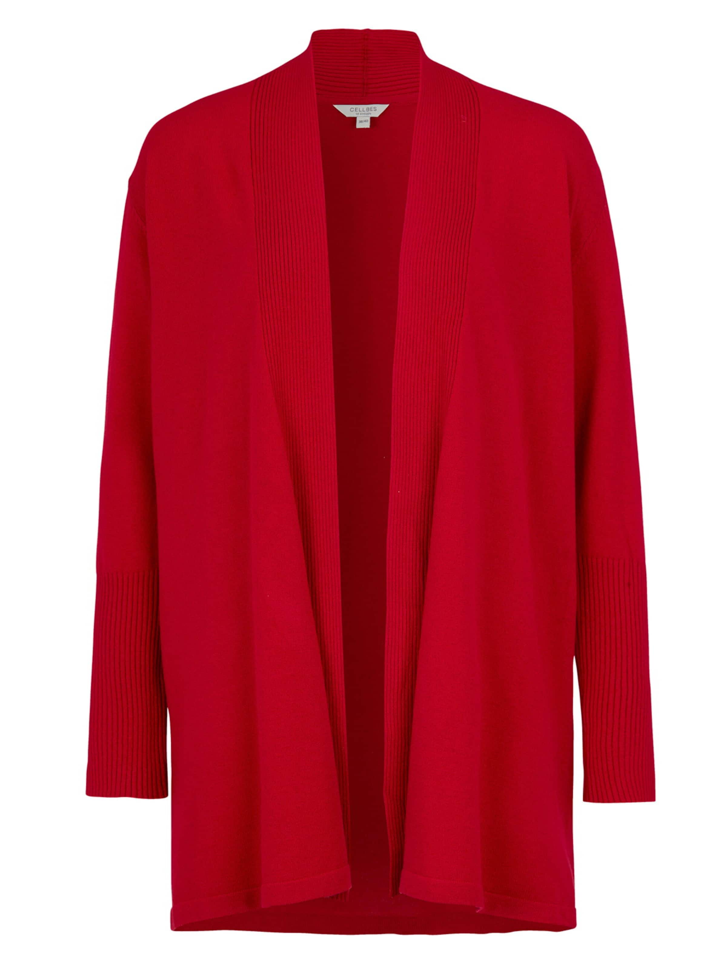Cellbes of Sweden Knit cardigan in Red: front