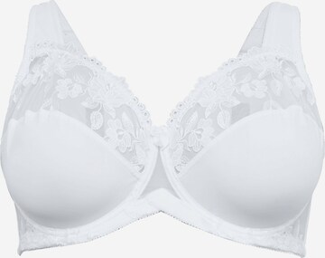 SHEEGO Minimiser Bra in White: front