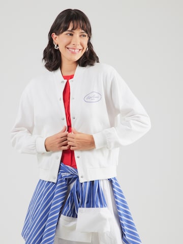 Pepe Jeans Tepláková bunda - Biela: predná strana