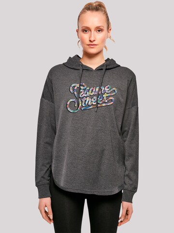 F4NT4STIC Zip-Up Hoodie 'Sesame Street ' in Grey: front