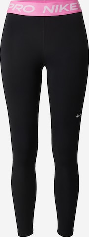 NIKE Skinny Workout Pants 'NP 365' in Black: front