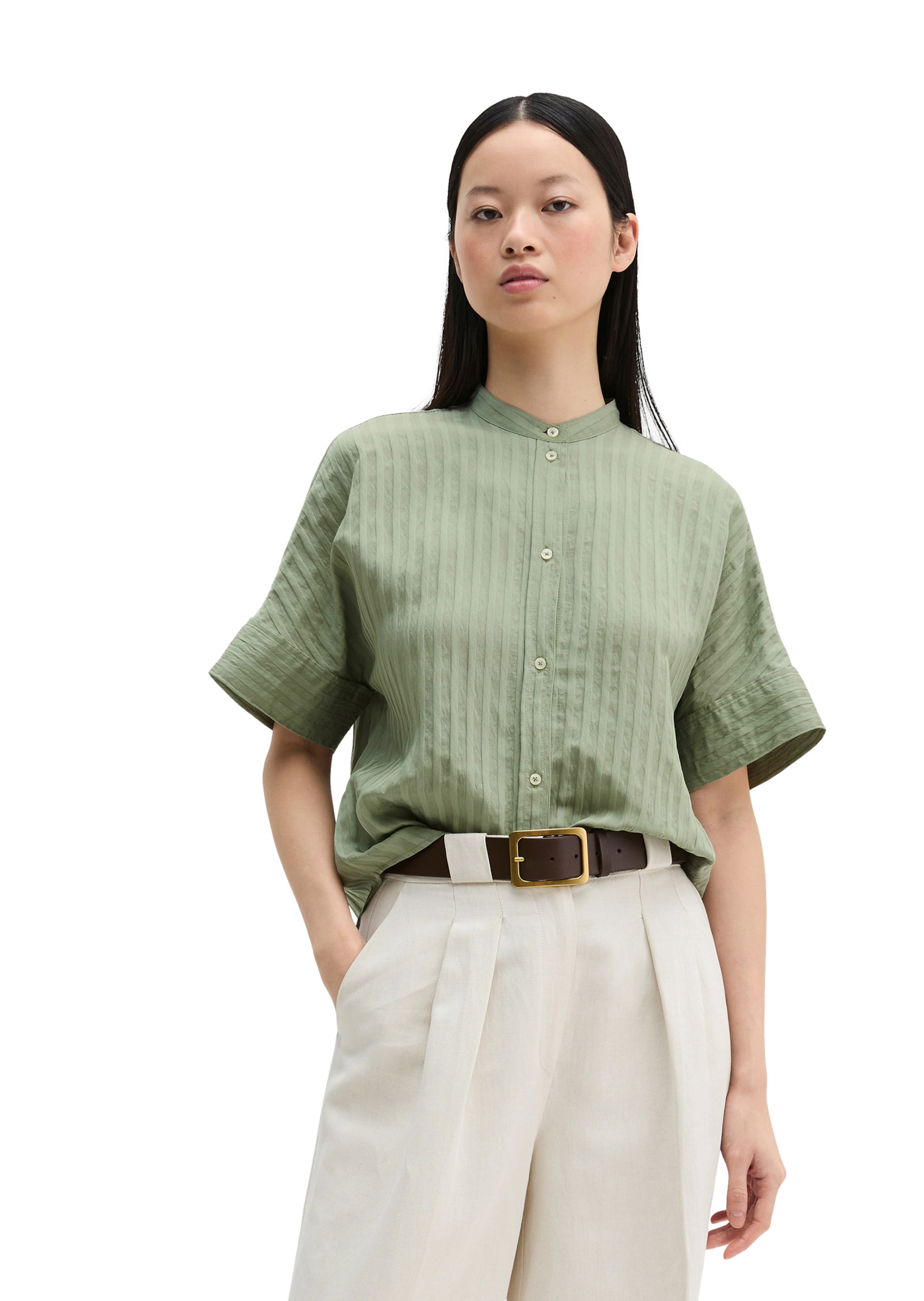 Marc O'Polo Blouse in Groen: voorkant