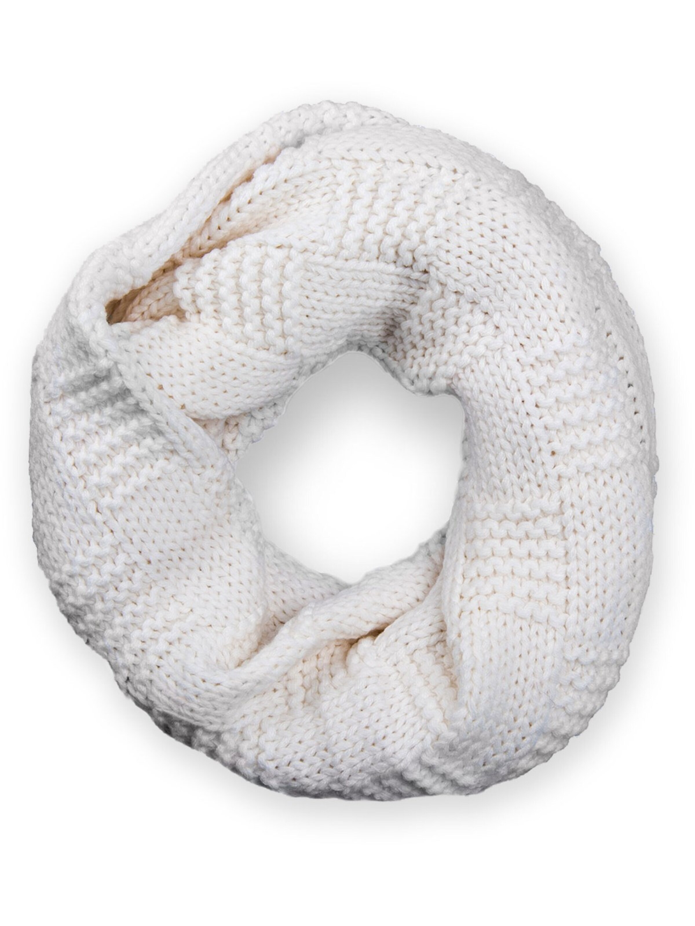 styleBREAKER Schlauchschal 'Feinstrick Loop mit Patentmuster'‌ in Beige: Vorderseite