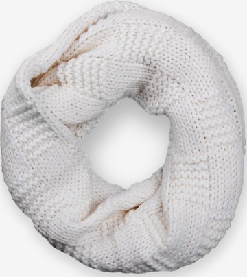 styleBREAKER Schlauchschal 'Feinstrick Loop mit Patentmuster' in Beige: Vorderseite