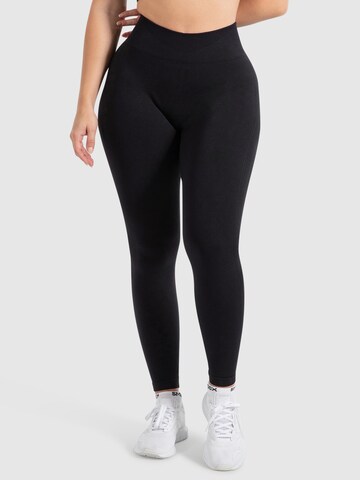 Smilodox Skinny Leggings in Zwart: voorkant