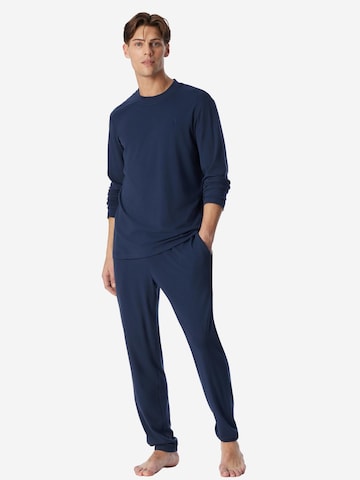 SCHIESSER Pajamas long 'Selected Premium Warming' in Blue