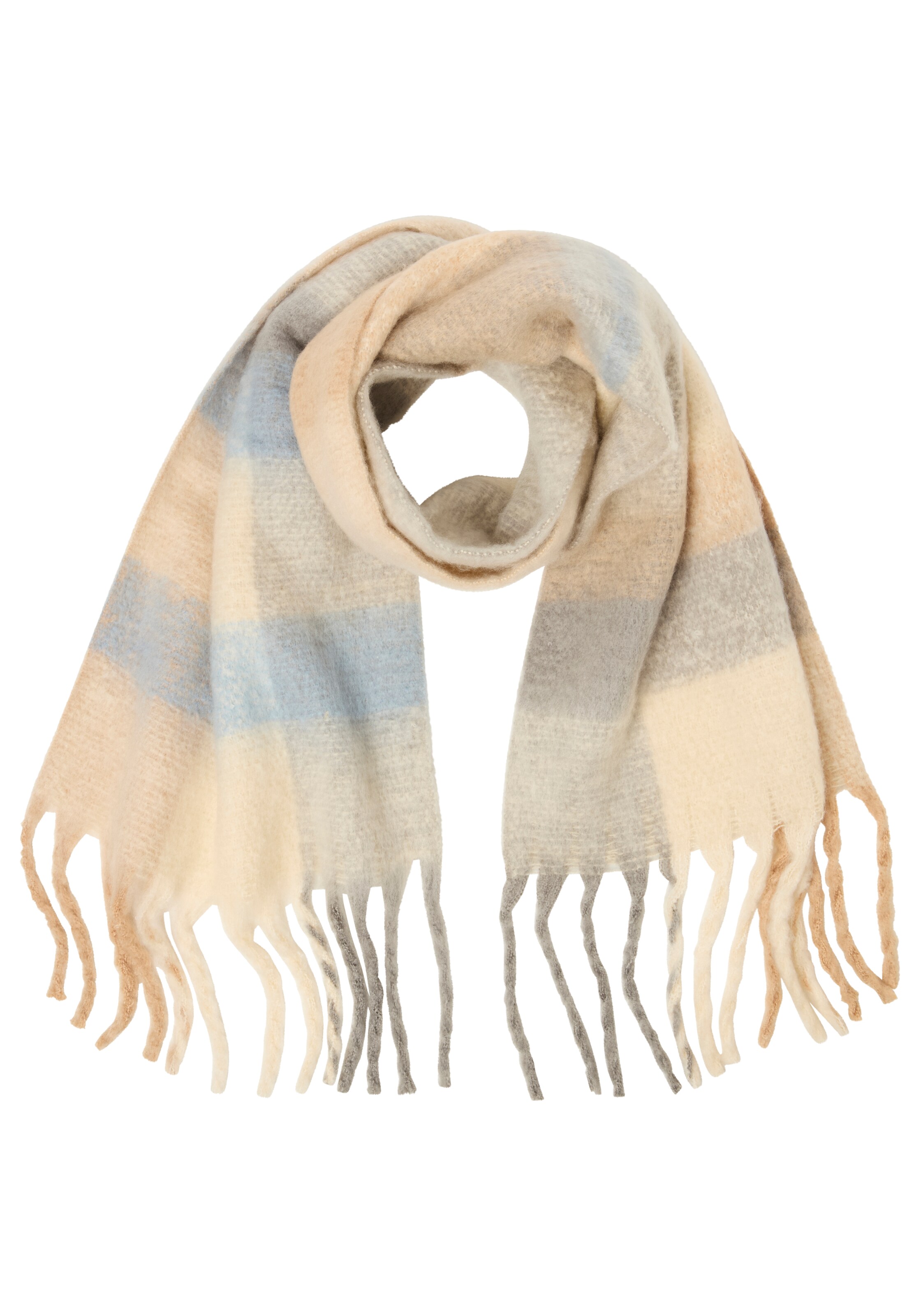 LAURA SCOTT Scarf in One size in Beige / Grey, Item view
