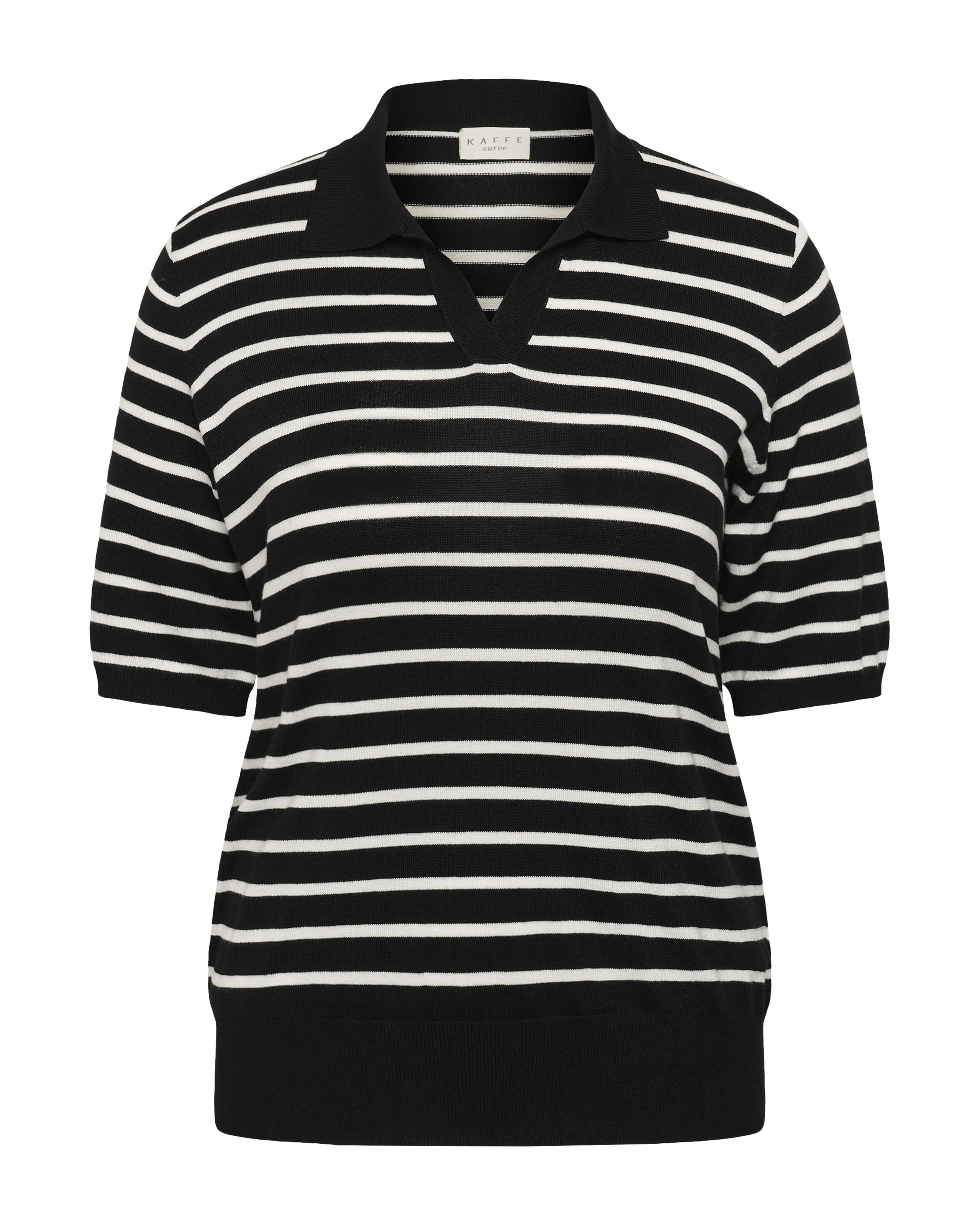 KAFFE CURVE Trui 'KClizzy' in Zwart: voorkant