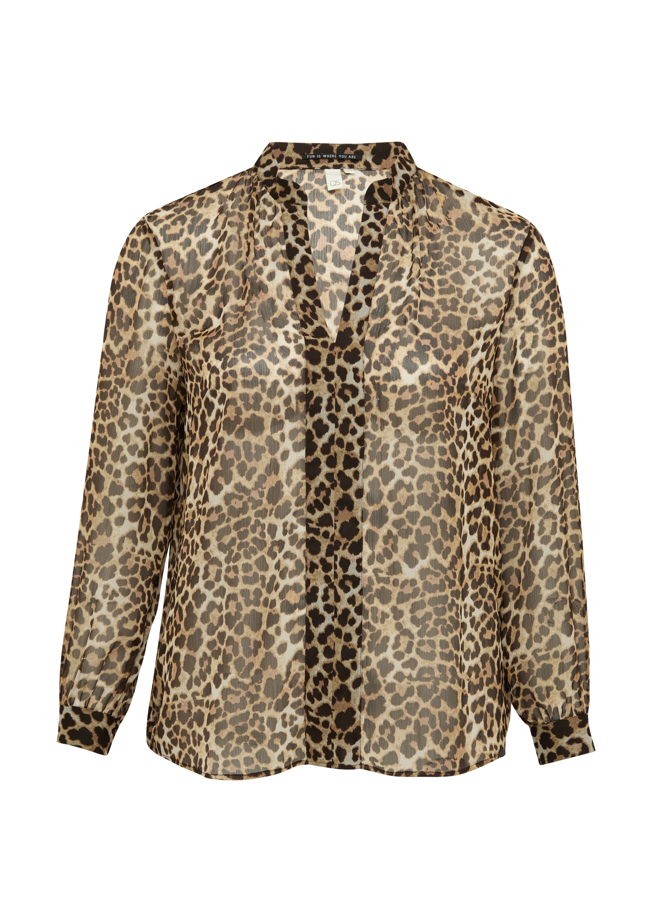 QS Bluse in Braun: Vorderseite