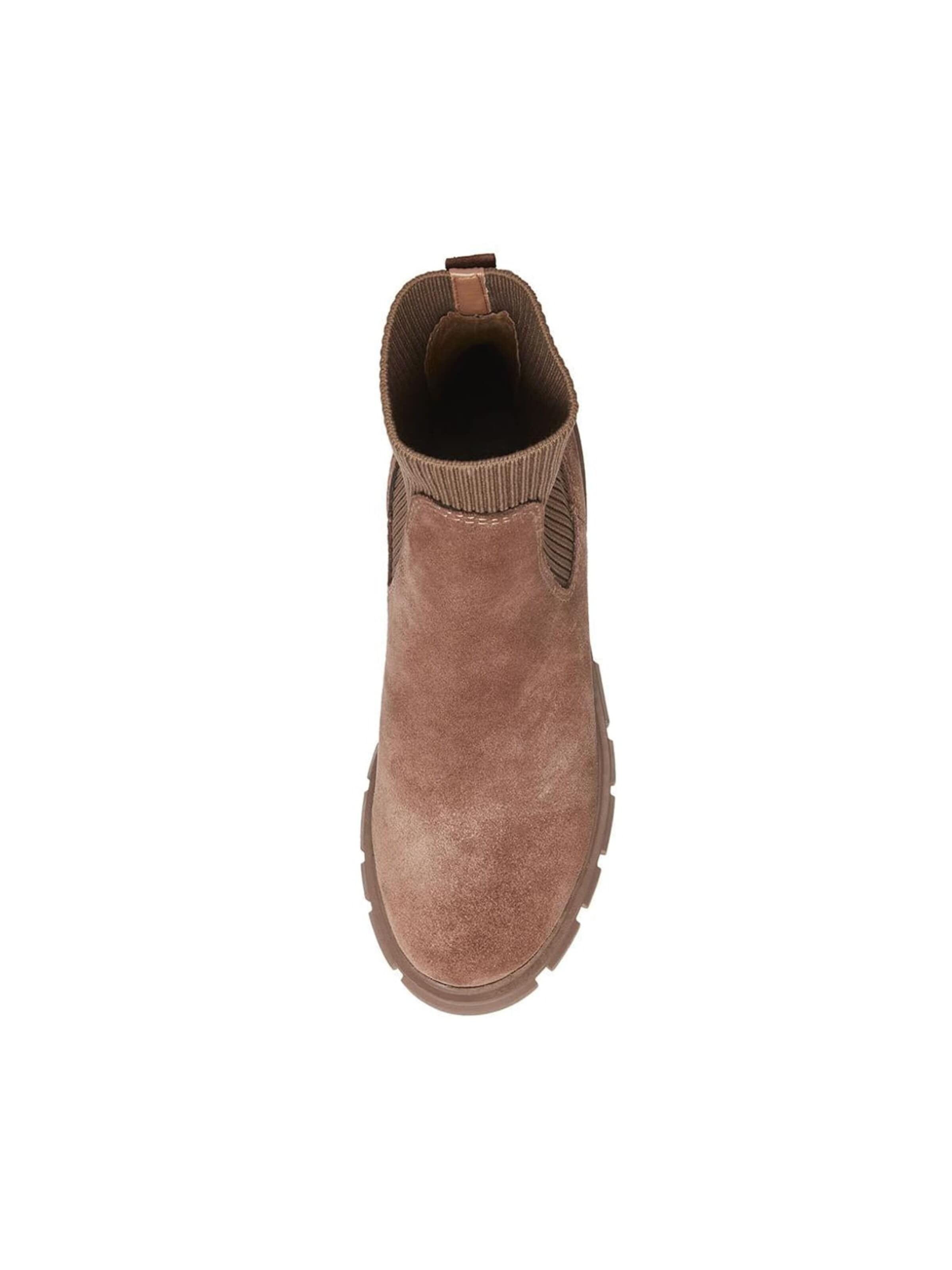 STEVE MADDEN Kozaki 'Womens Hutch Taupe Suede Ankle Boots' w kolorze brązowy