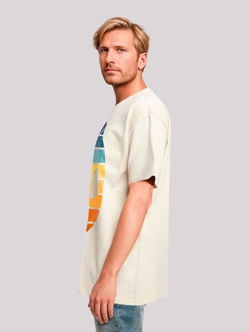 F4NT4STIC T-Shirt 'Alien Sonnenuntergang Retro' in Beige