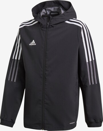ADIDAS PERFORMANCE Athletic Jacket 'Tiro 21' in Black: front