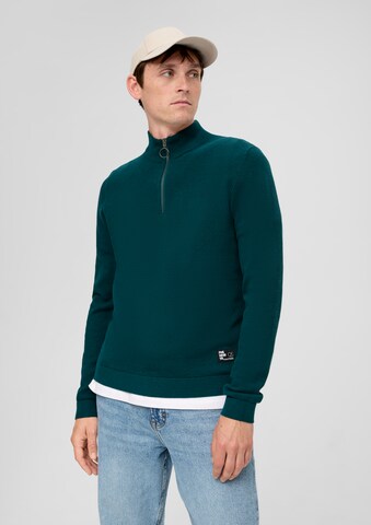 QS Pullover in Grün: Vorderseite