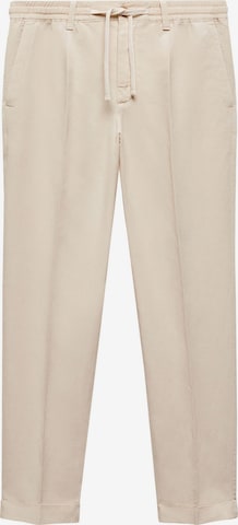 MANGO MAN Regular Pantalon 'Delave' in Beige: voorkant