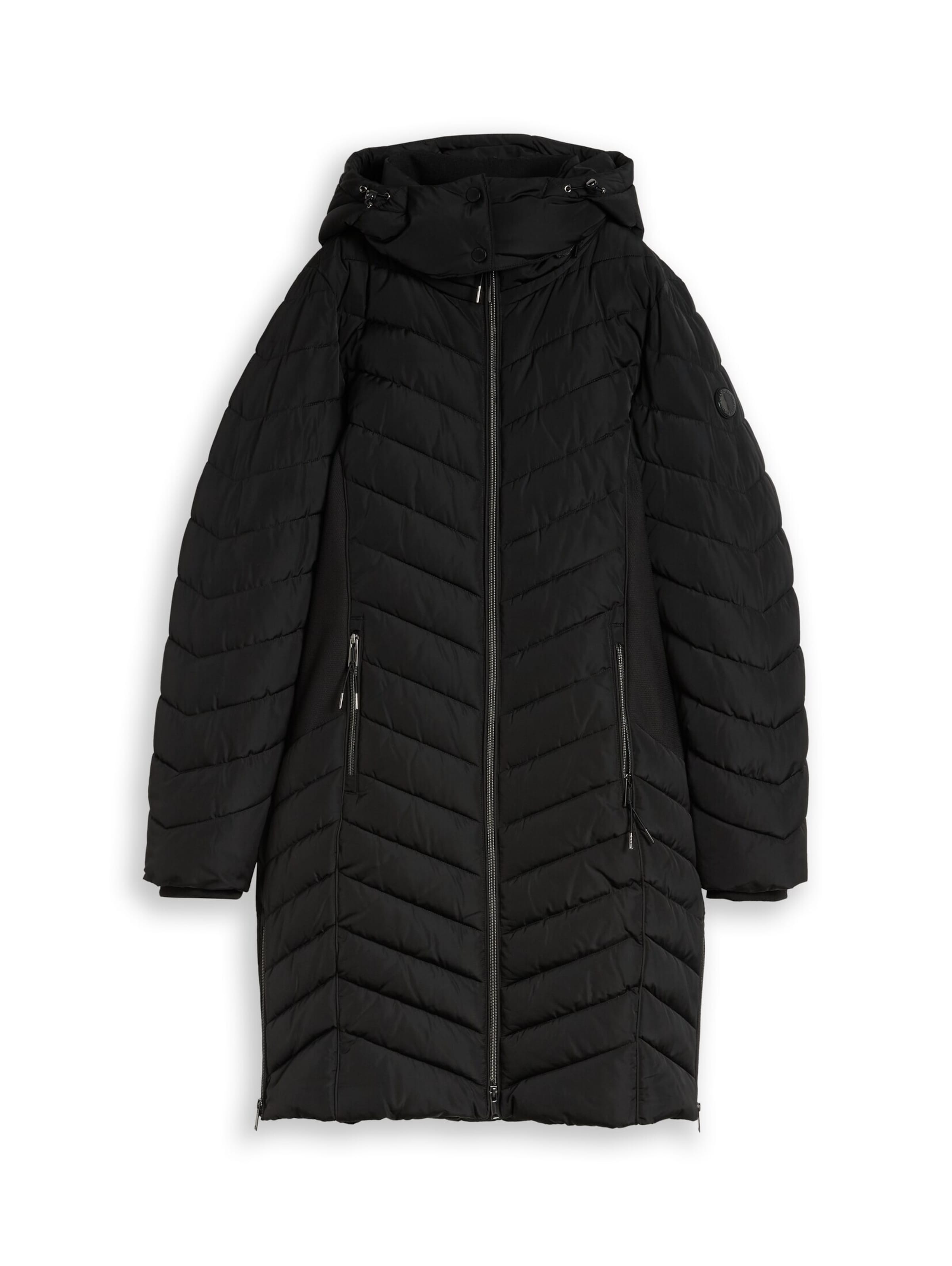 TOM TAILOR Winter Coat in Black: front