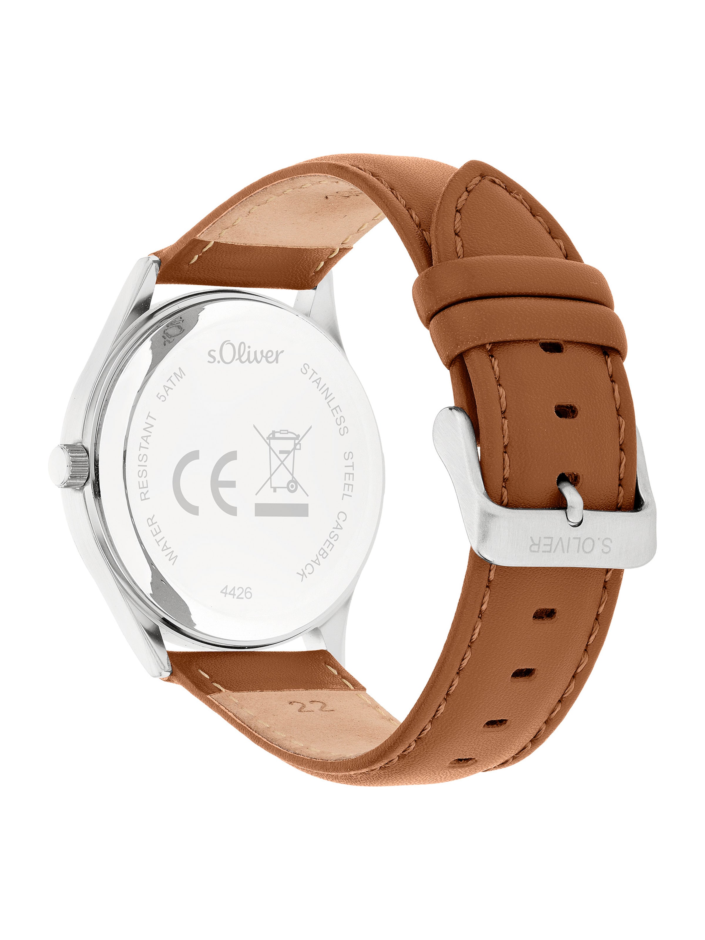 s.Oliver Analog Watch in Brown