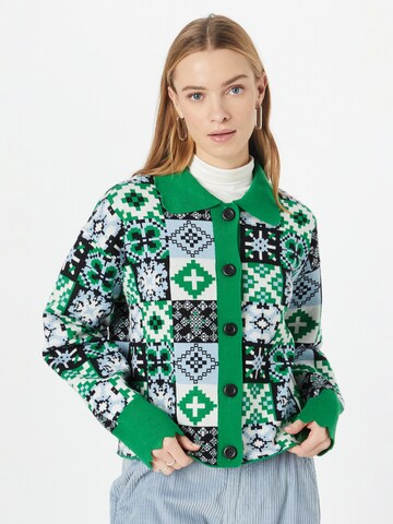 Cardigan Warehouse en vert : devant