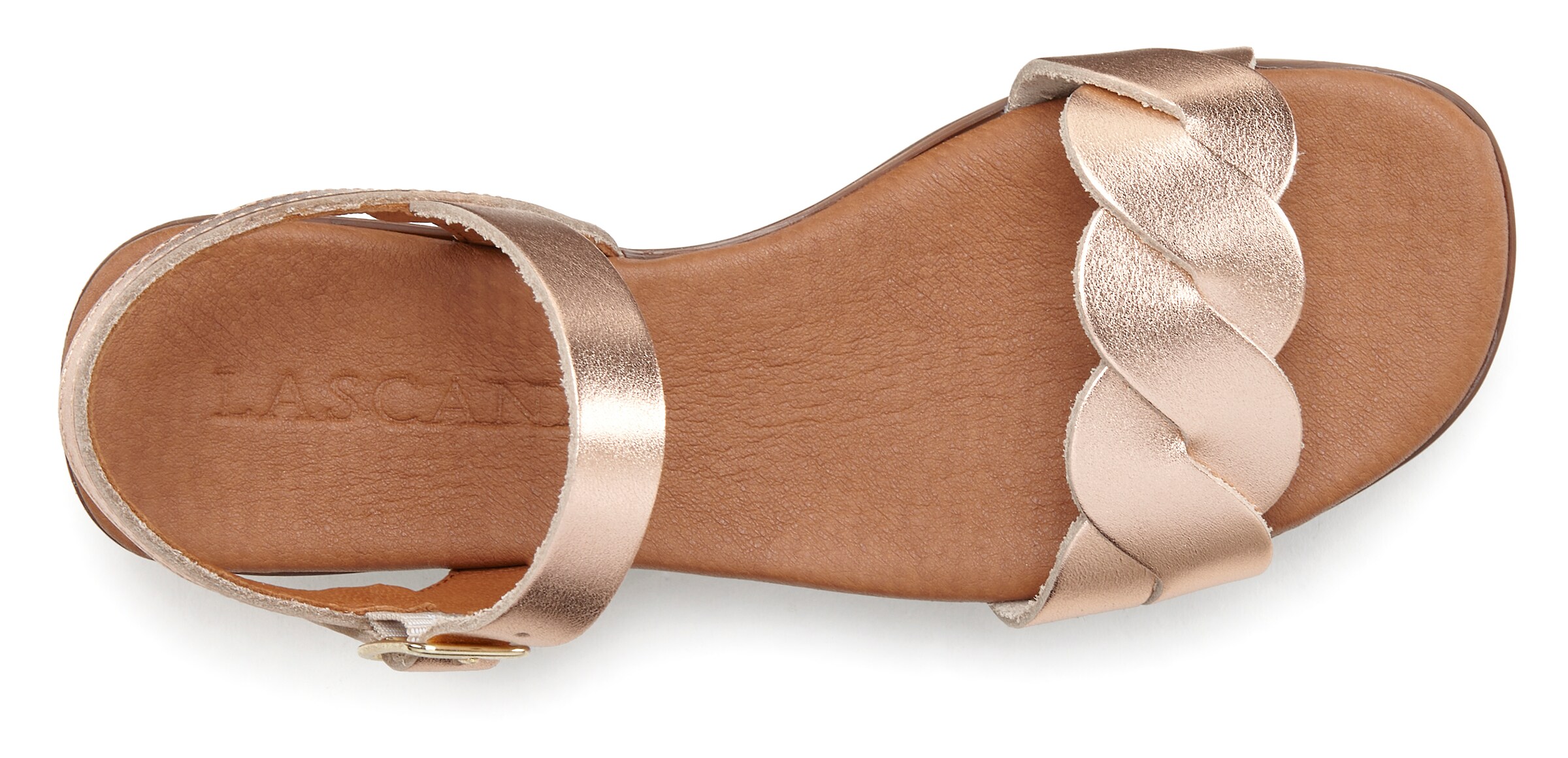 LASCANA Сандали в кафяво