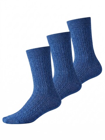 Millo Socks 'Cosy Twist' in Blue: front