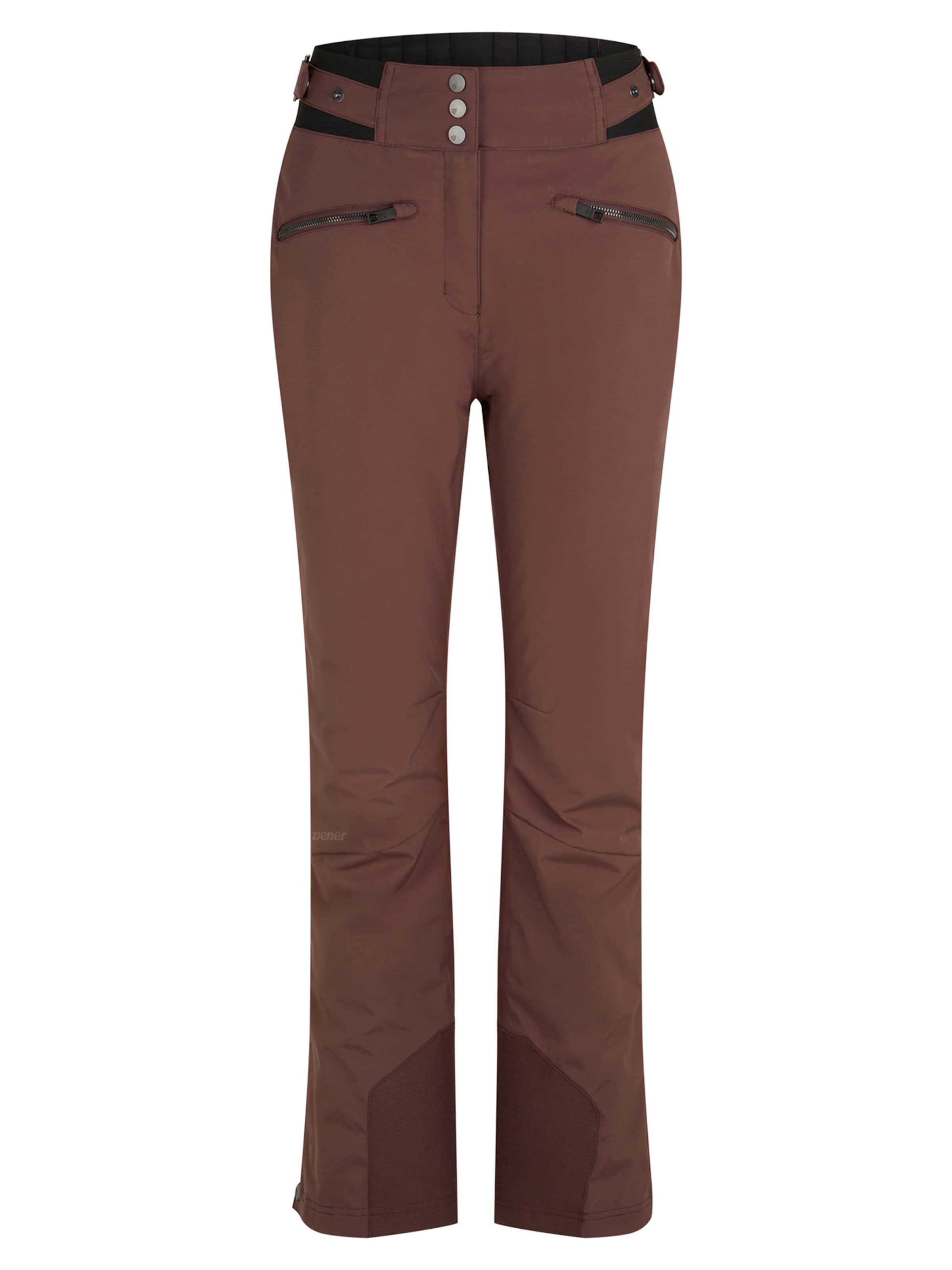 ZIENER Outdoor Pants 'TILLA' in Brown: front