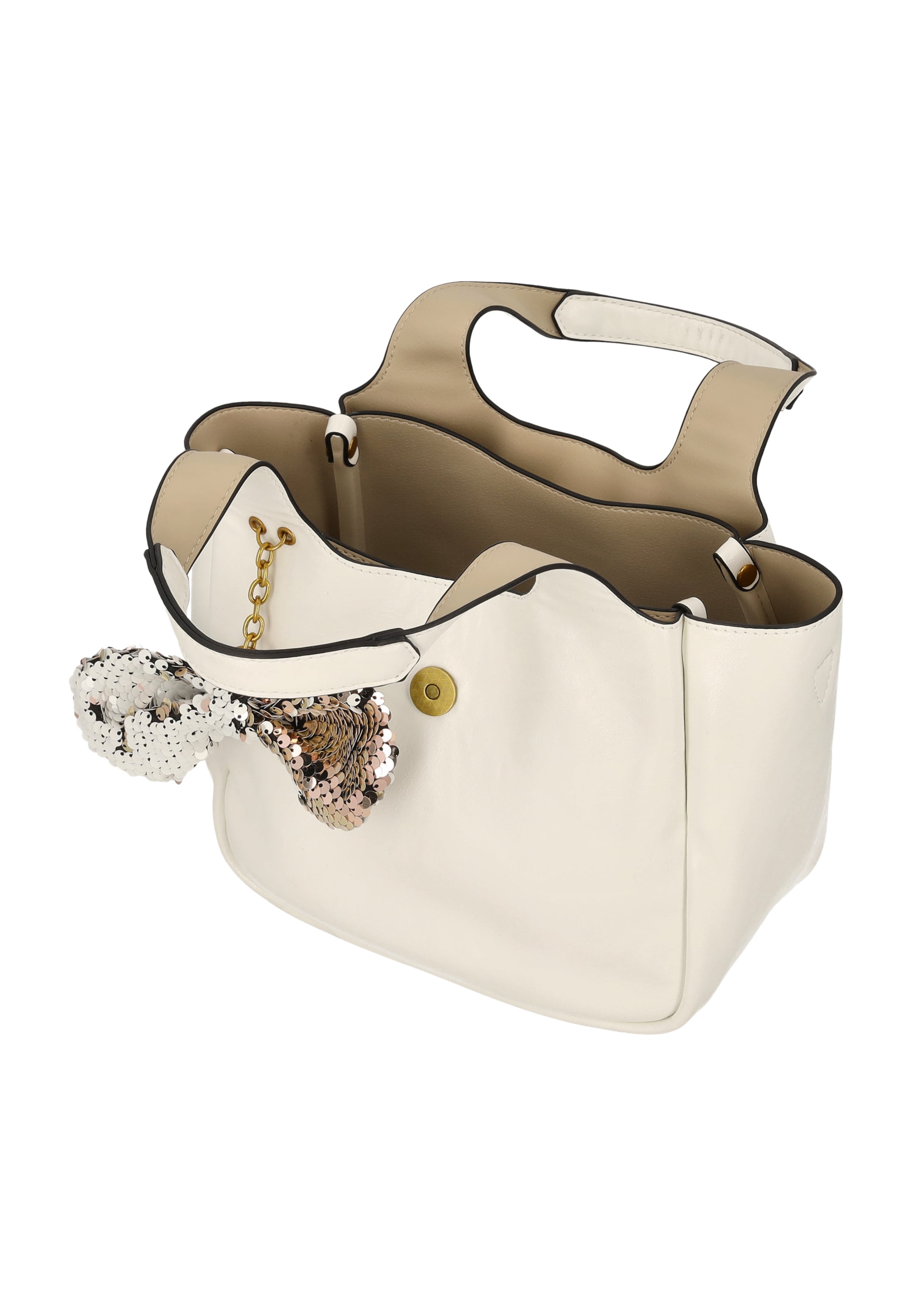 MYMO - Bolso de mano 'Pop Eyetheme' en blanco