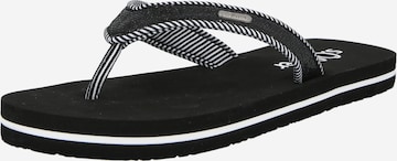 Flip-flops de la s.Oliver pe negru: față