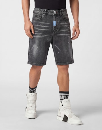 Philipp Plein - Regular Calças de ganga 'Formentera' em cinzento: frente