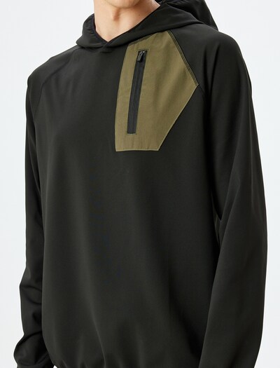 Koton Sweatshirt in Khaki / Black, Item view